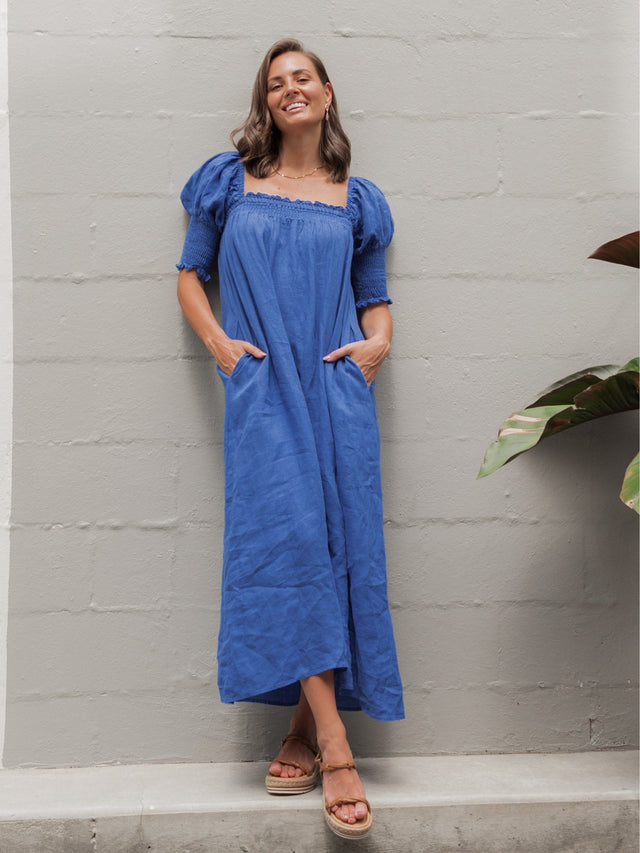 Women's Maxi Dresses Blue Bungalow America