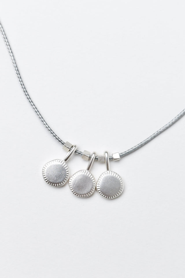 Abeba Silver Disc Pendant Necklace