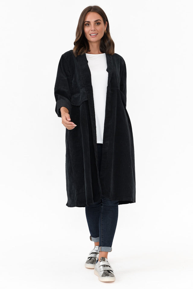 Abraham Black Corduroy Coat banner image