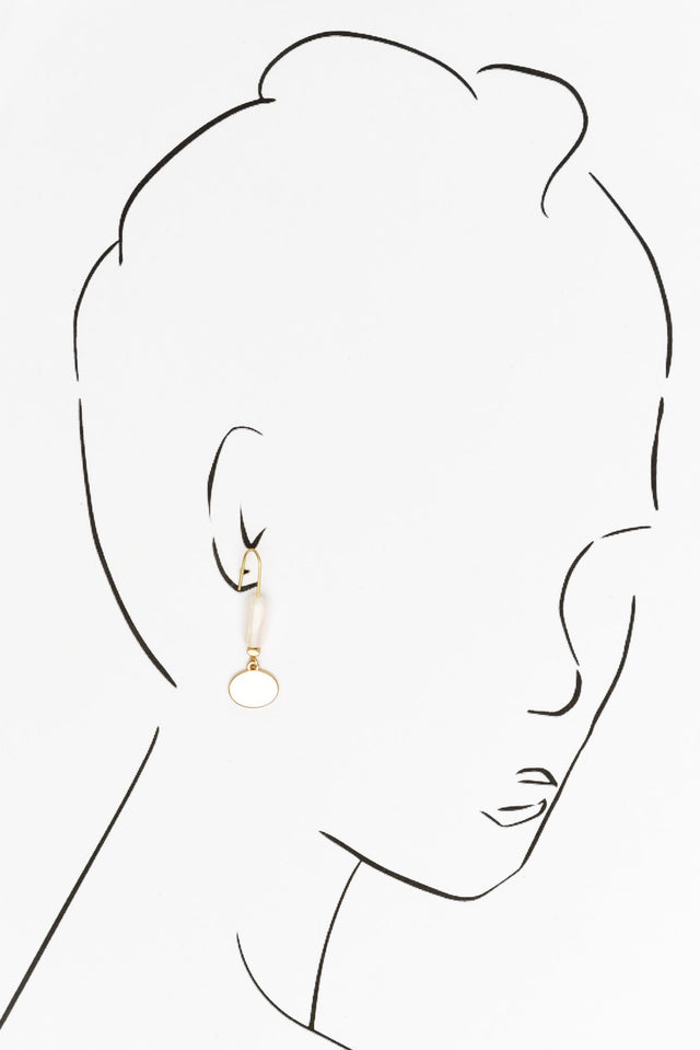 Abriella Gold Oval Hook Earrings