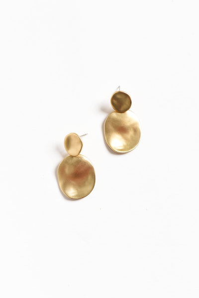 Ackley Gold Oval Earrings