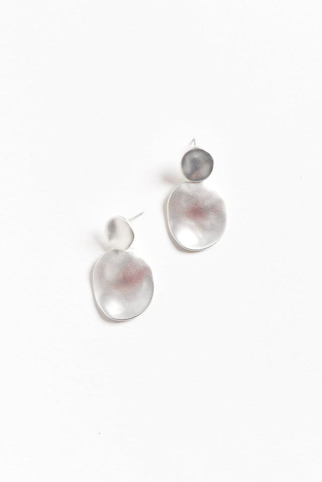 Ackley Silver Oval Earrings image 1