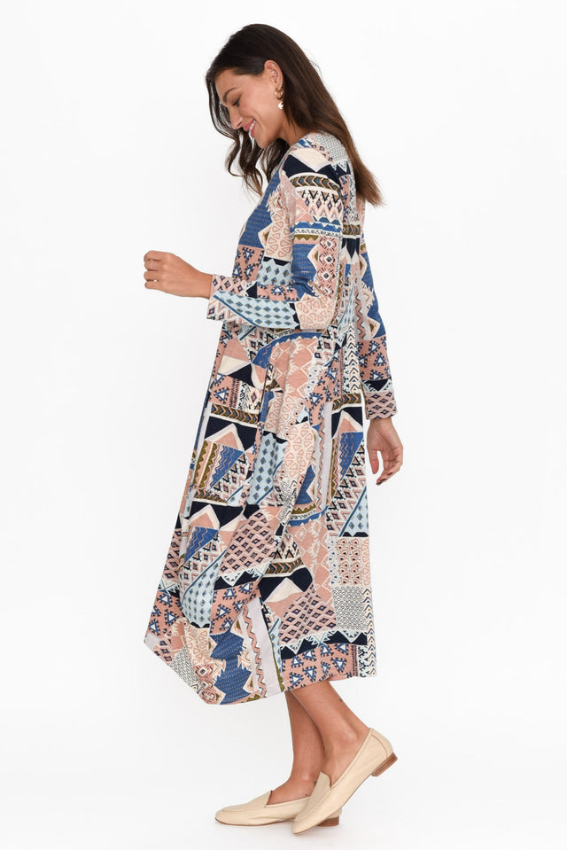 Adhan Pink Aztec Organic Cotton Dress image 3