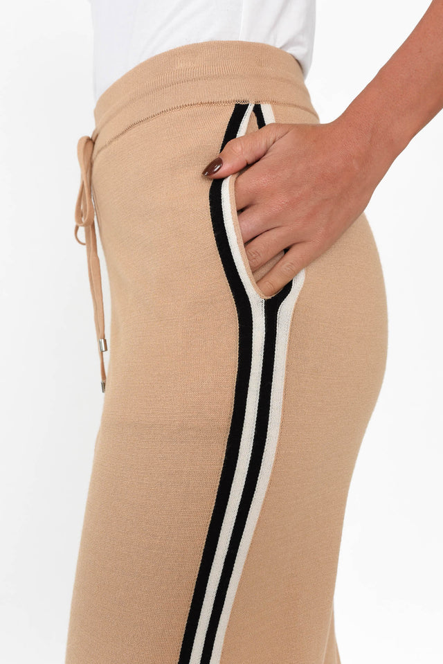 Aida Natural Stripe Knit Pants image 6