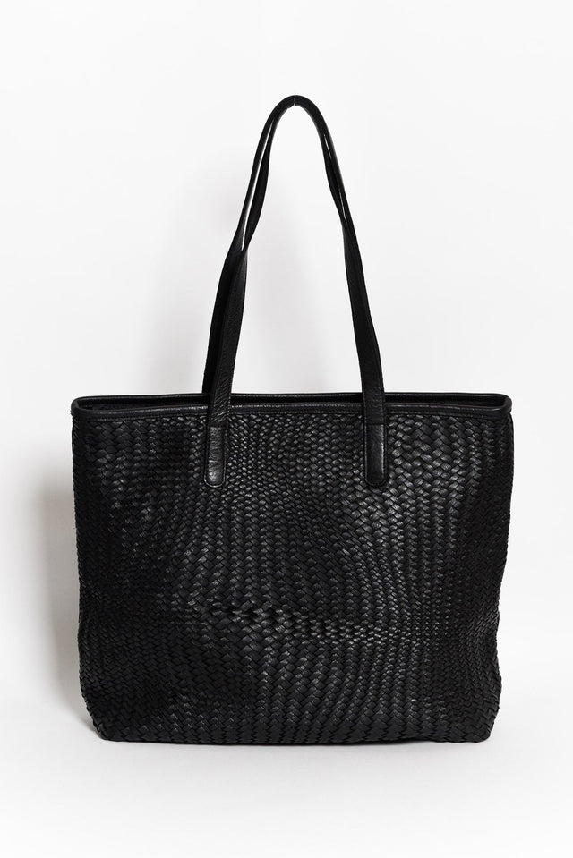 Alfie Black Woven Tote Bag image 1