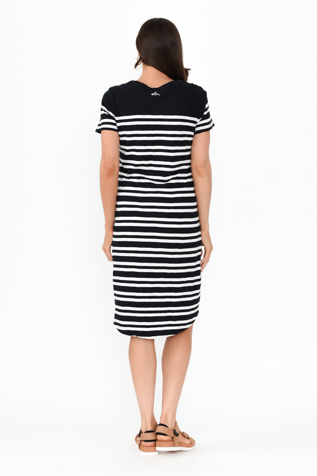 Aligner Navy Stripe Cotton Dress image 5