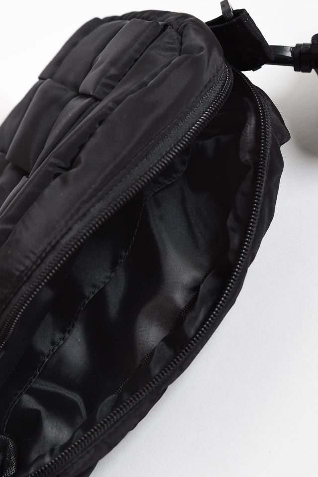Allegro Black Platted Puffer Crossbody Bag image 3