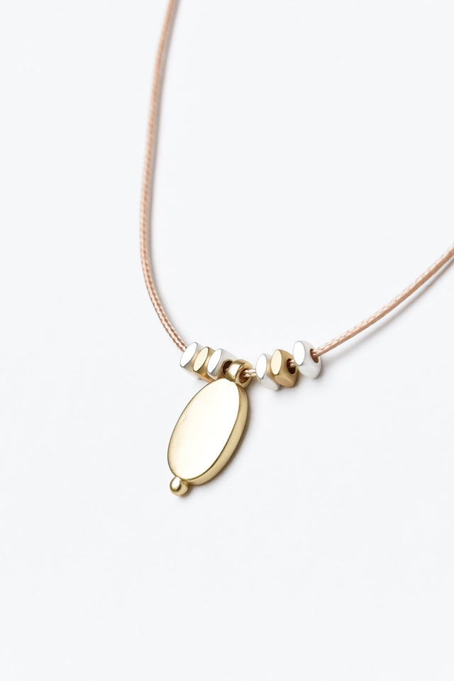 Allura Gold Oval Pendant Necklace image 2