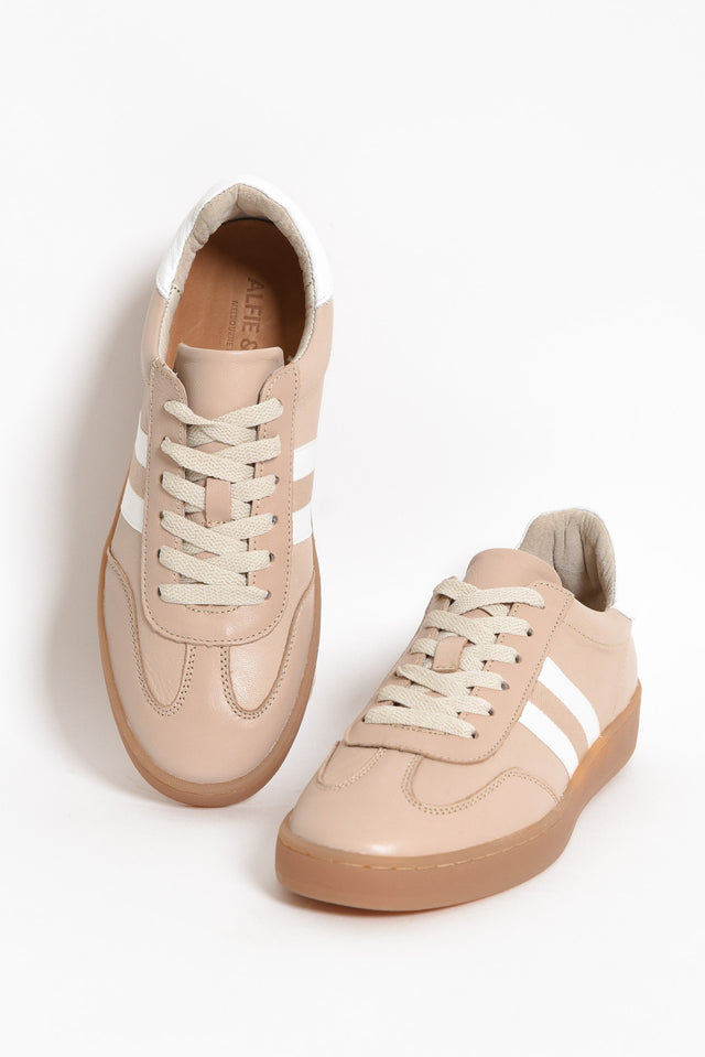 Aloha Beige Stripe Suede Sneaker image 1