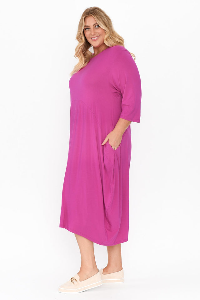 Alviva Magenta Bamboo Dress image 8