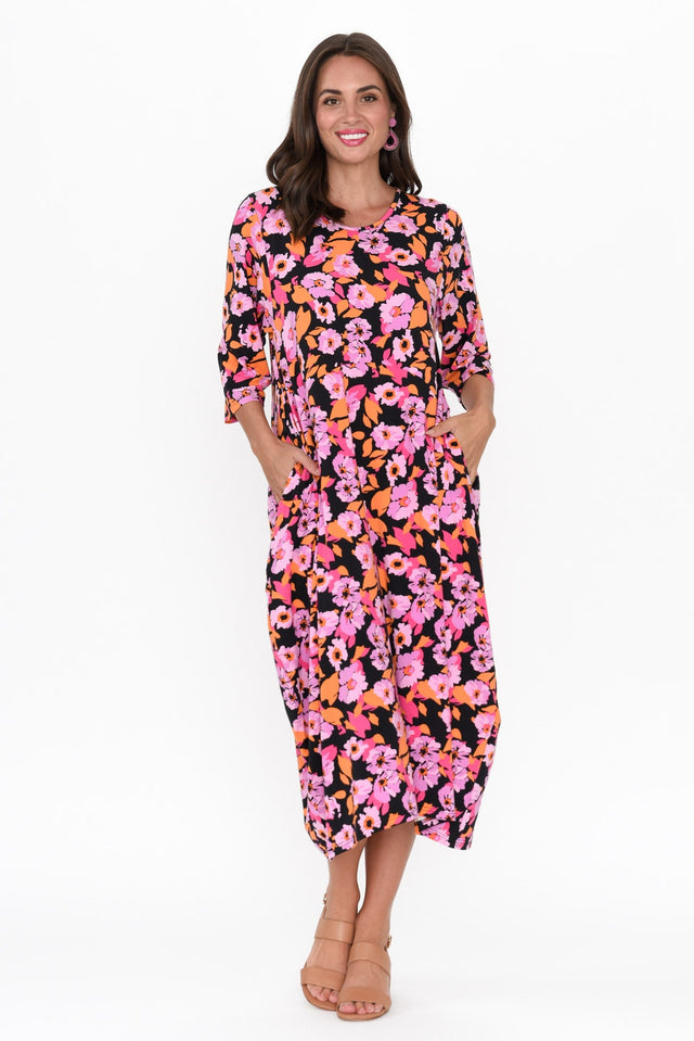 Alviva Pink Bloom Bamboo Dress