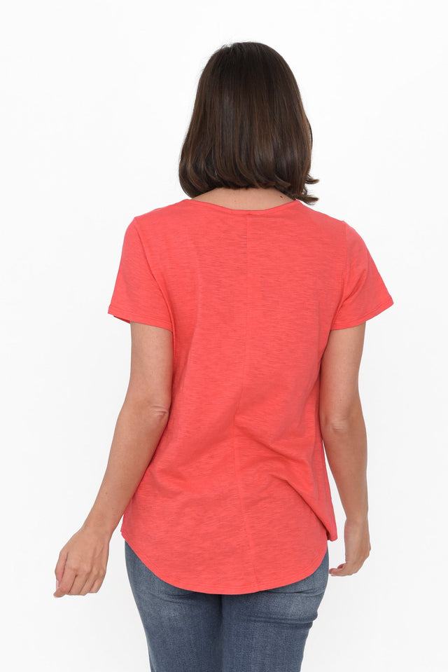 Amber Red Race Stripe Cotton Tee image 4