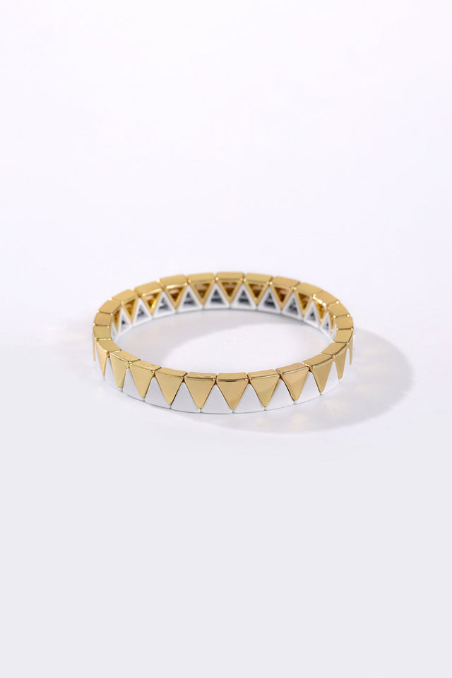 Amelia White Zig Zag Bracelet