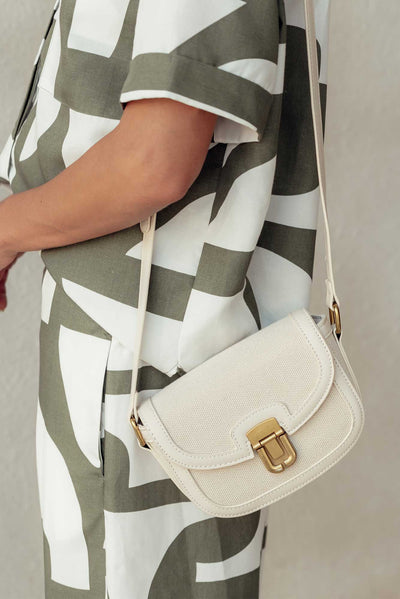 Amila Cream Crossbody Bag