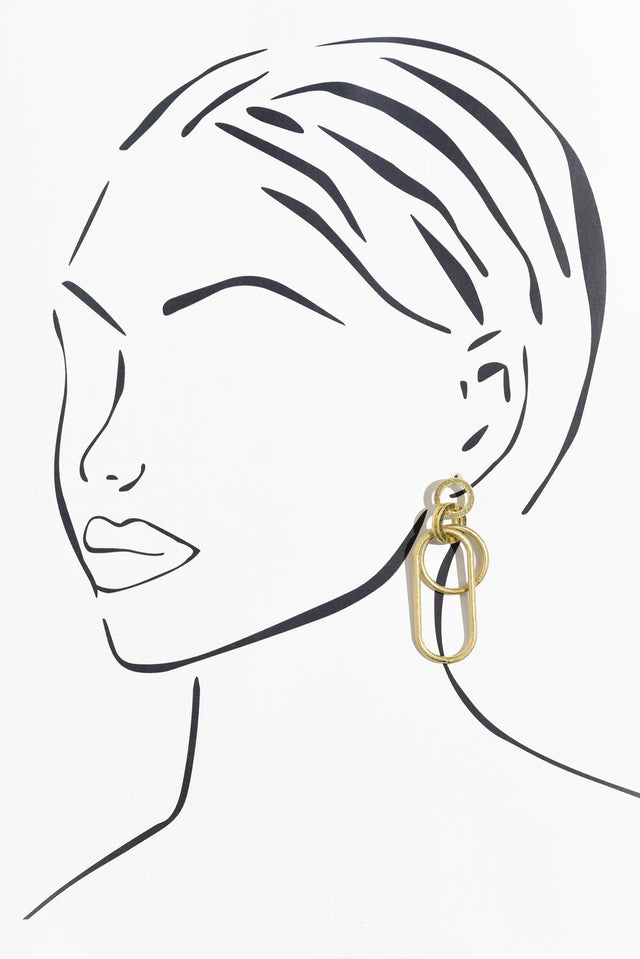 Anoka Gold Link Earrings image 2