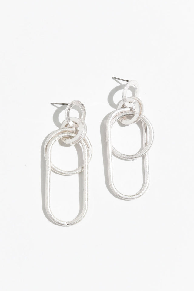 Anoka Silver Link Earrings image 1