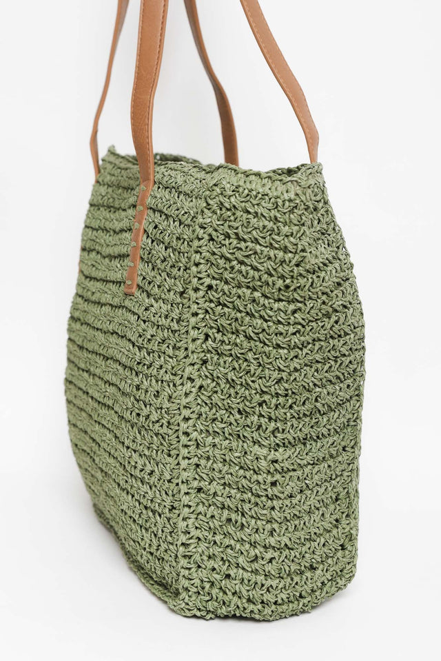 Anoki Khaki Woven Tote Bag