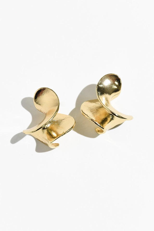 Apfel Gold Twist Earrings image 1