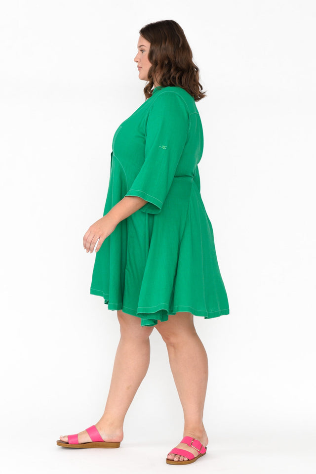 Argon Green Contrast Stitch Dress image 7