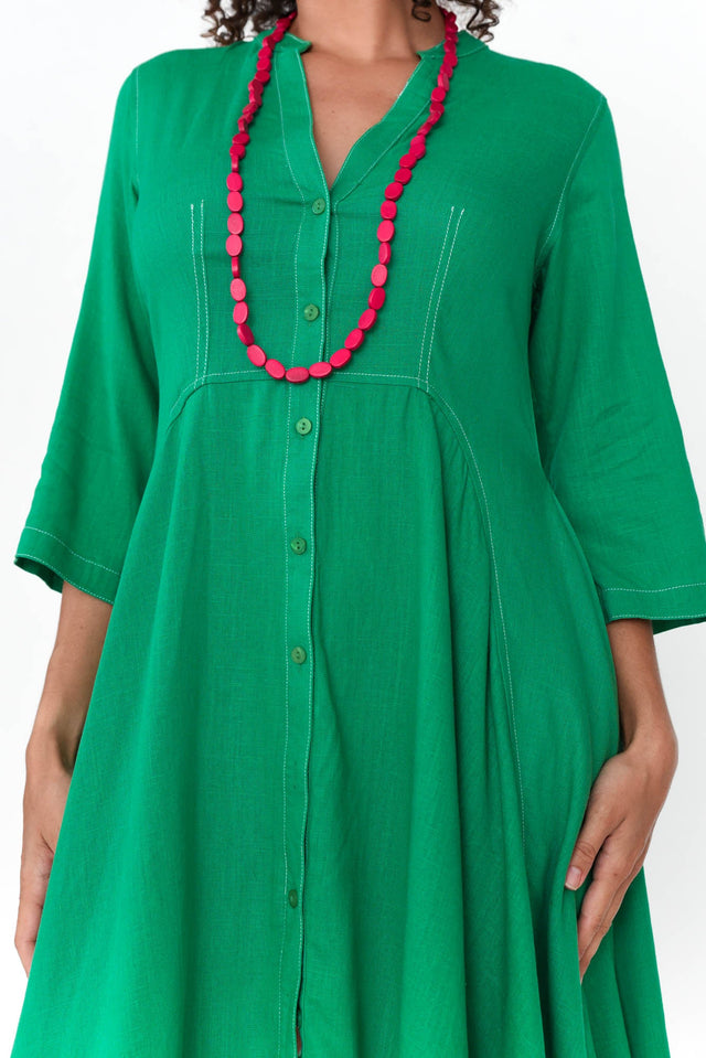 Argon Green Contrast Stitch Dress image 4