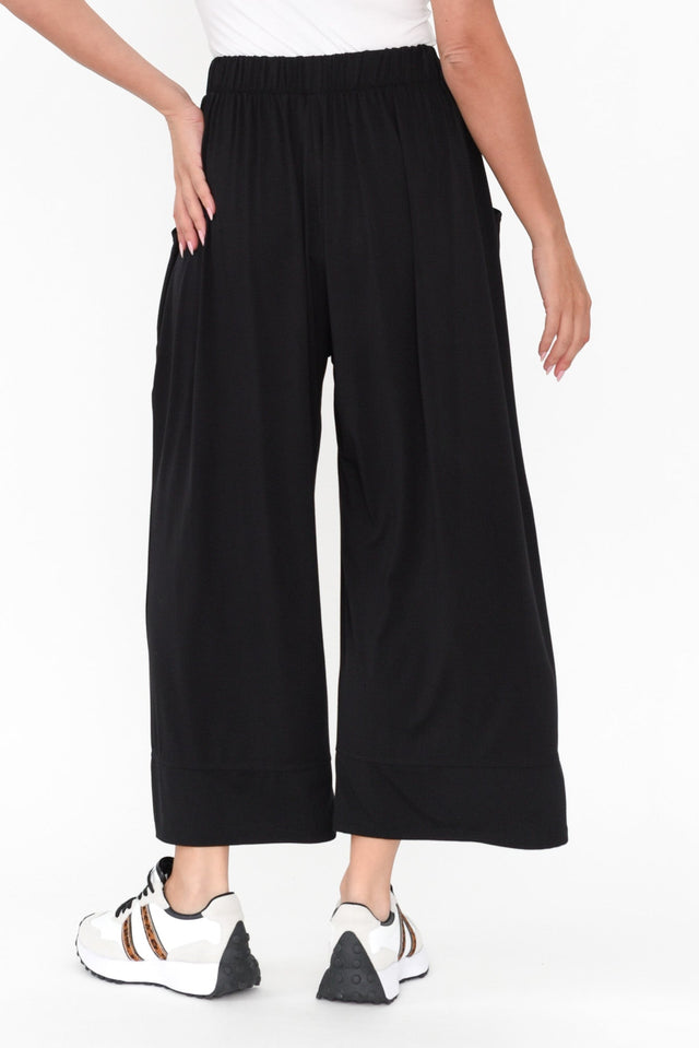 Astrid Black Bamboo Wide Leg Pants image 5