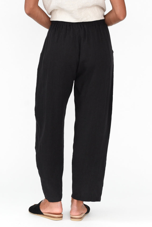 Ataya Black Linen Pants image 5