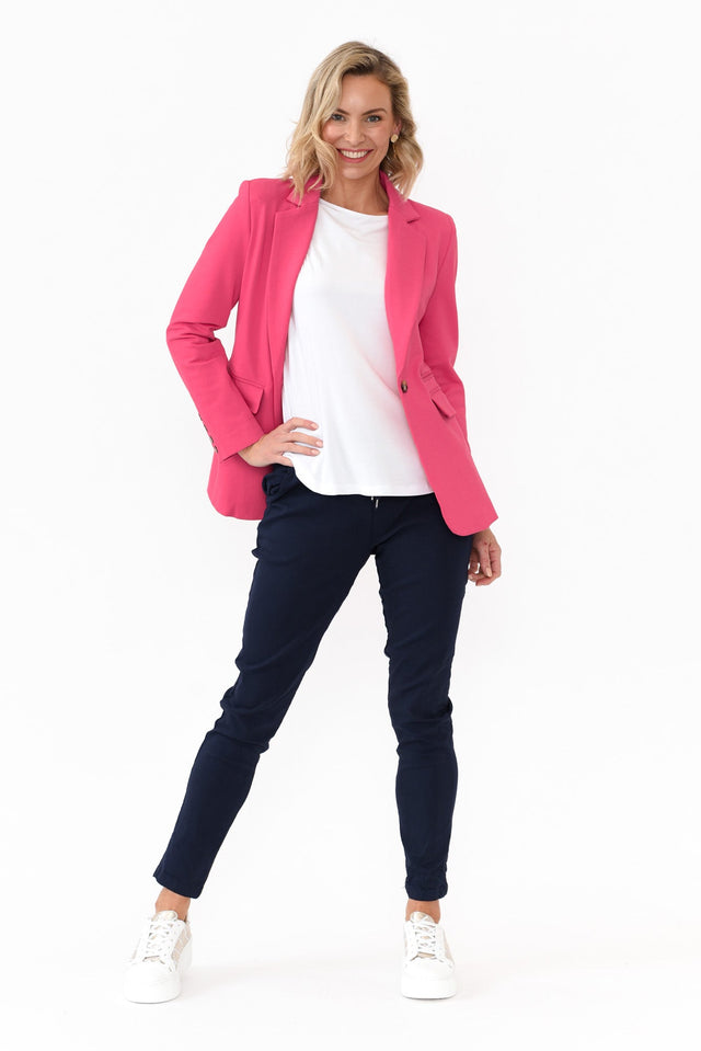 Audra Pink Fitted Stretch Blazer image 7