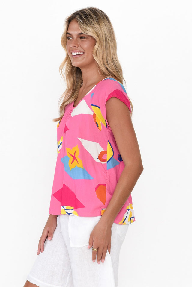 Aurora Pink Fruity Short Sleeve Top image 4