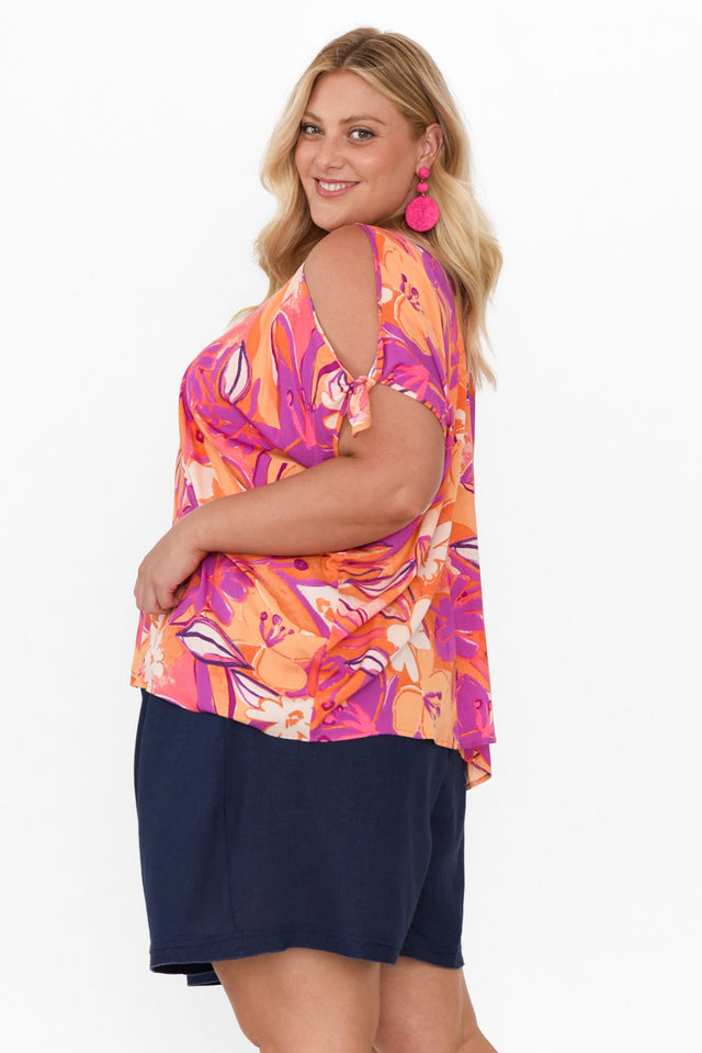 Avalee Pink Bloom Cold Shoulder Top image 12