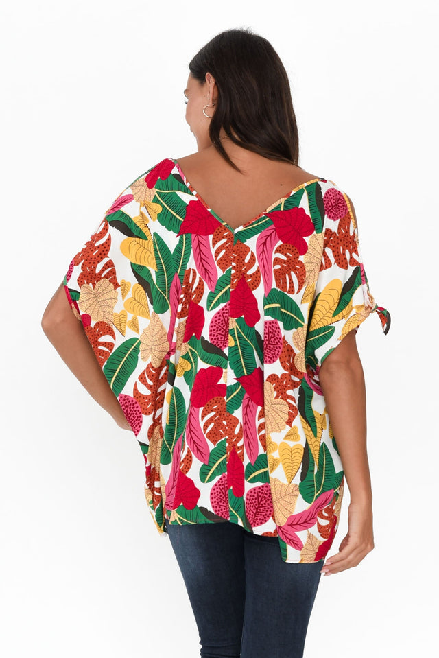 Avalee White Jungle Cold Shoulder Top image 4