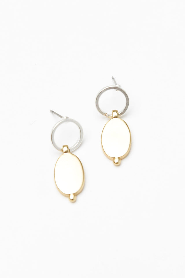 Ayelet Silver Oval Drop Earrings