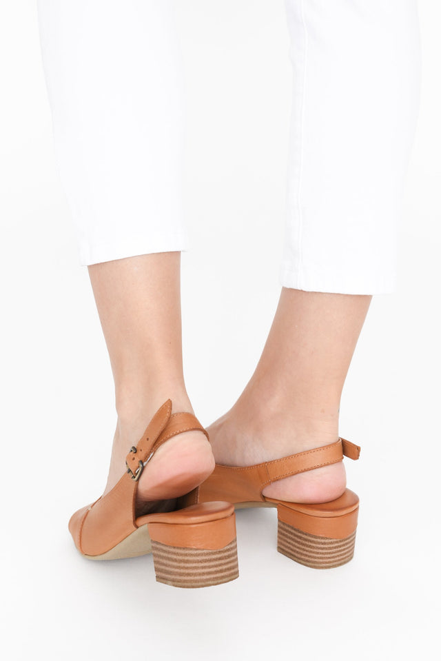 Balmoral Tan Leather Slingback Heel