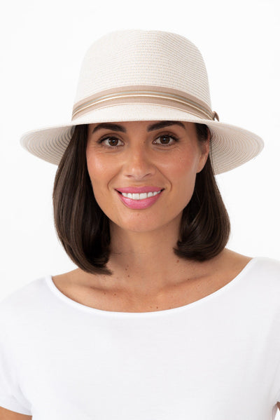 Barrington Ivory Flexibraid Fedora