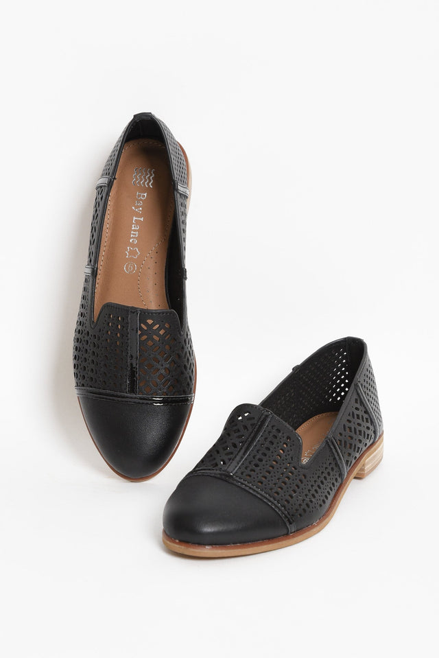 Bayliss Black Leather Cut Out Loafer image 1