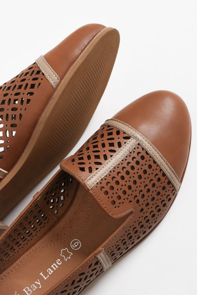 Bayliss Tan Leather Cut Out Loafer image 3