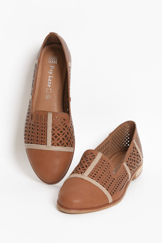 Bayliss Tan Leather Cut Out Loafer image 1