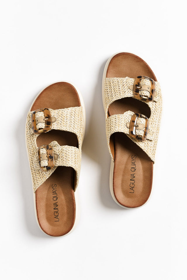 Beacon Beige Raffia Platform Slide image 4