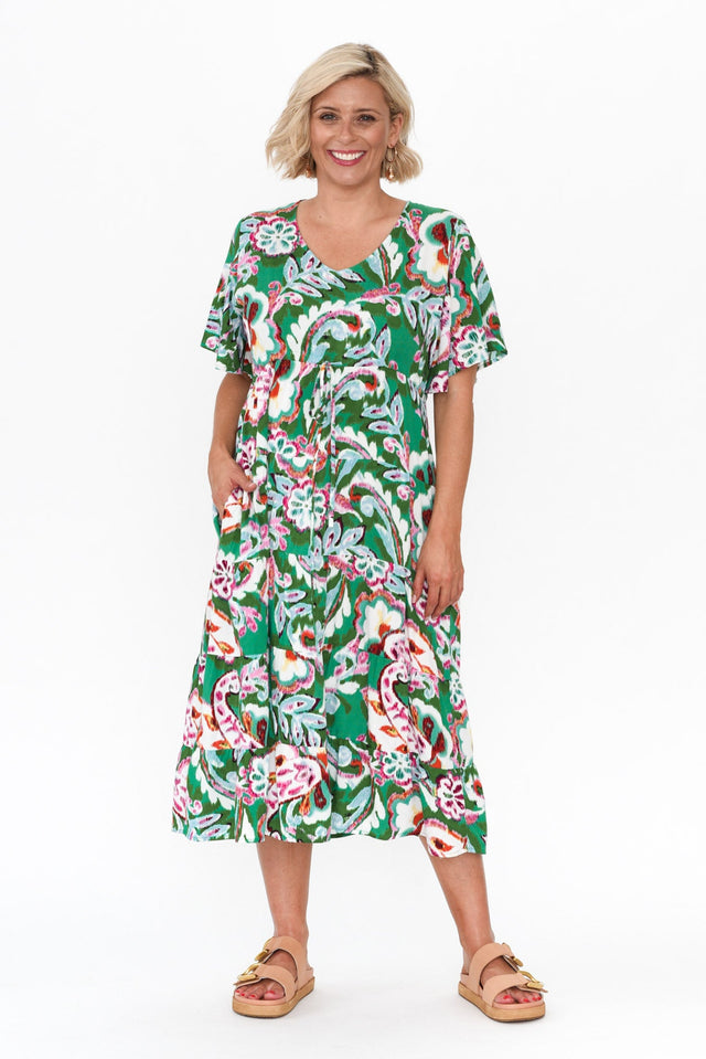 Belinda Green Garden Tier Dress