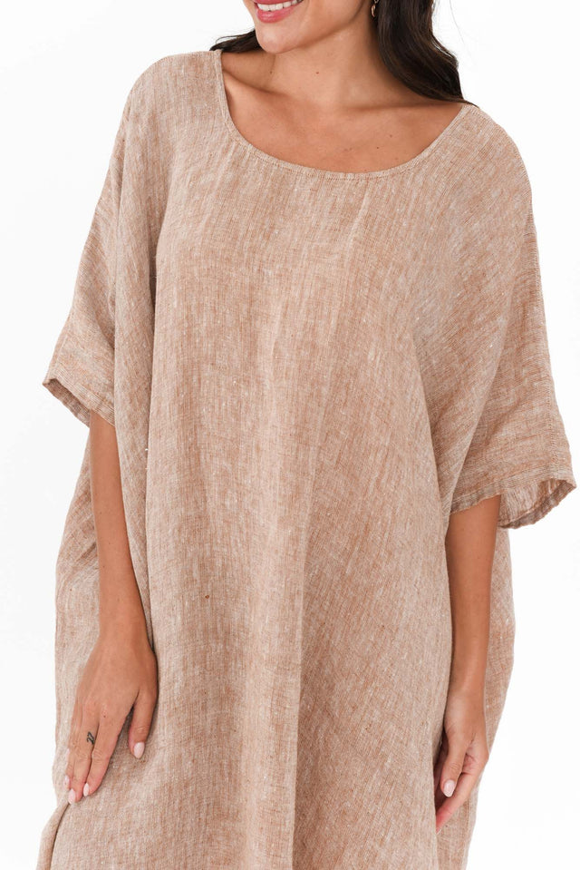 Belize Rust Linen Kaftan image 7