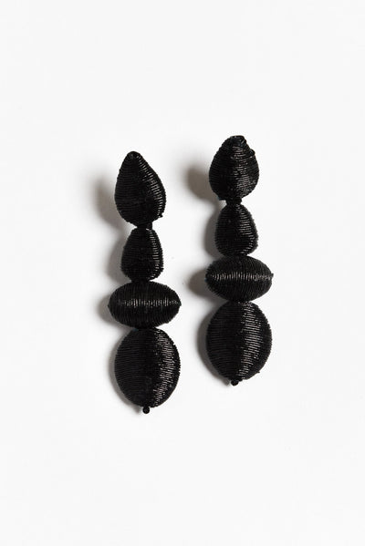 Berry Black Tiered Drop Earrings