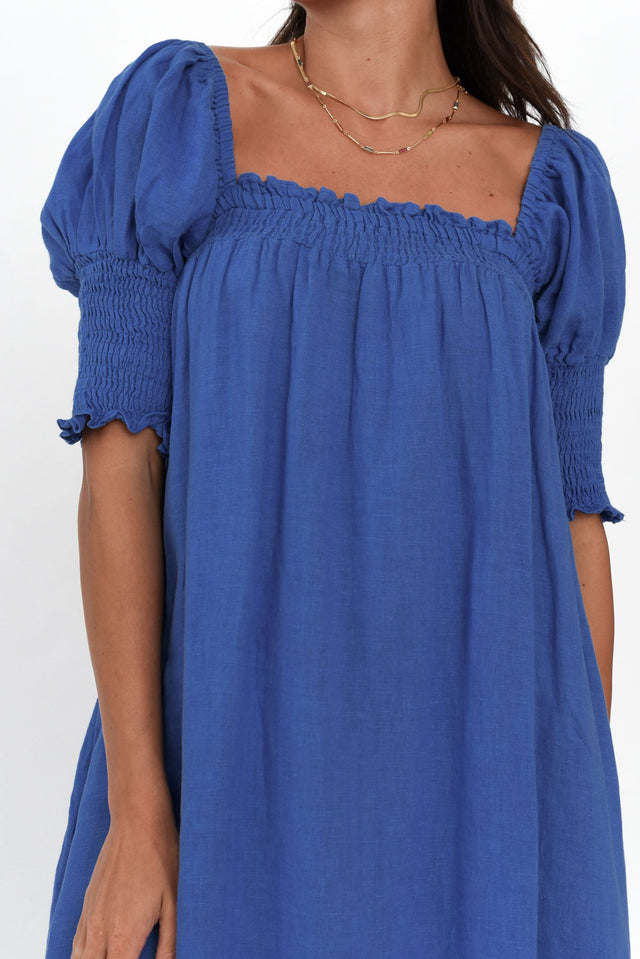 Bethania Cobalt Linen Dress