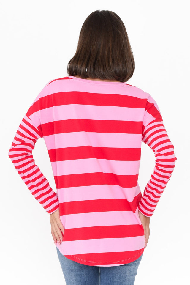 Betty Red Stripe Cotton Long Sleeve Tee image 5