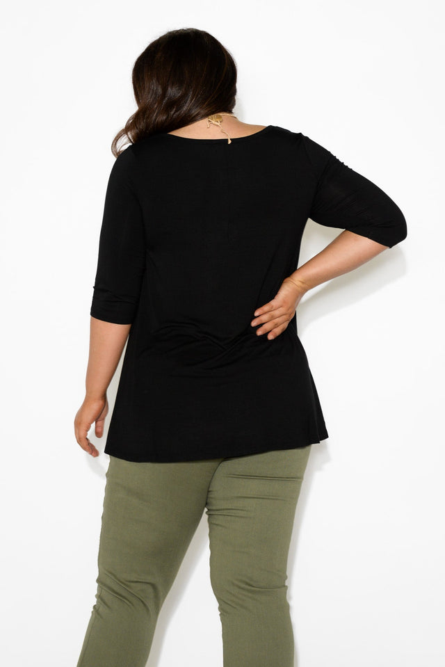 Black Bamboo Hi Lo Hem Top image 9