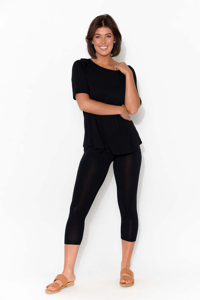 Black Micro Modal 3/4 Leggings banner image