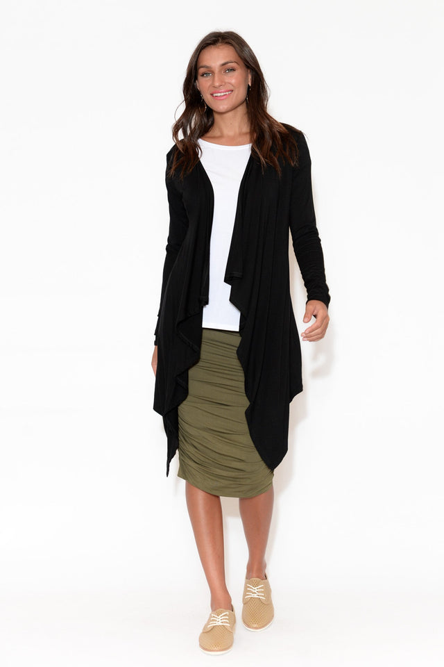 Black Bamboo Waterfall Cardigan banner image