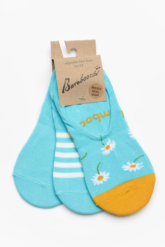 Blue Daisy Bamboo Three Pack Sockettes image 4