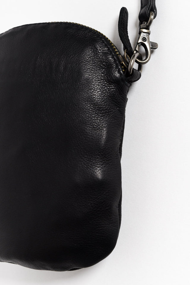 Bobbi Black Leather Crossbody Bag