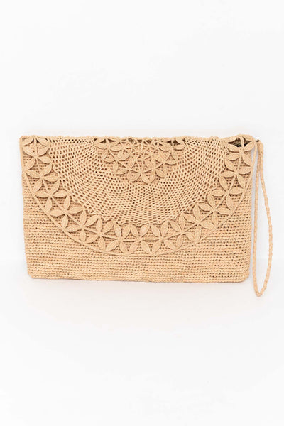 Boka Natural Raffia Clutch