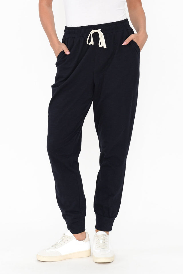 Bondi Navy Cotton Jogger Pants image 1