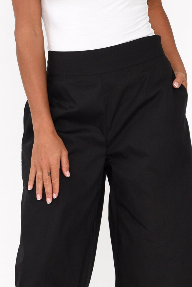 Bradie Black Cotton Wide Leg Pants image 5